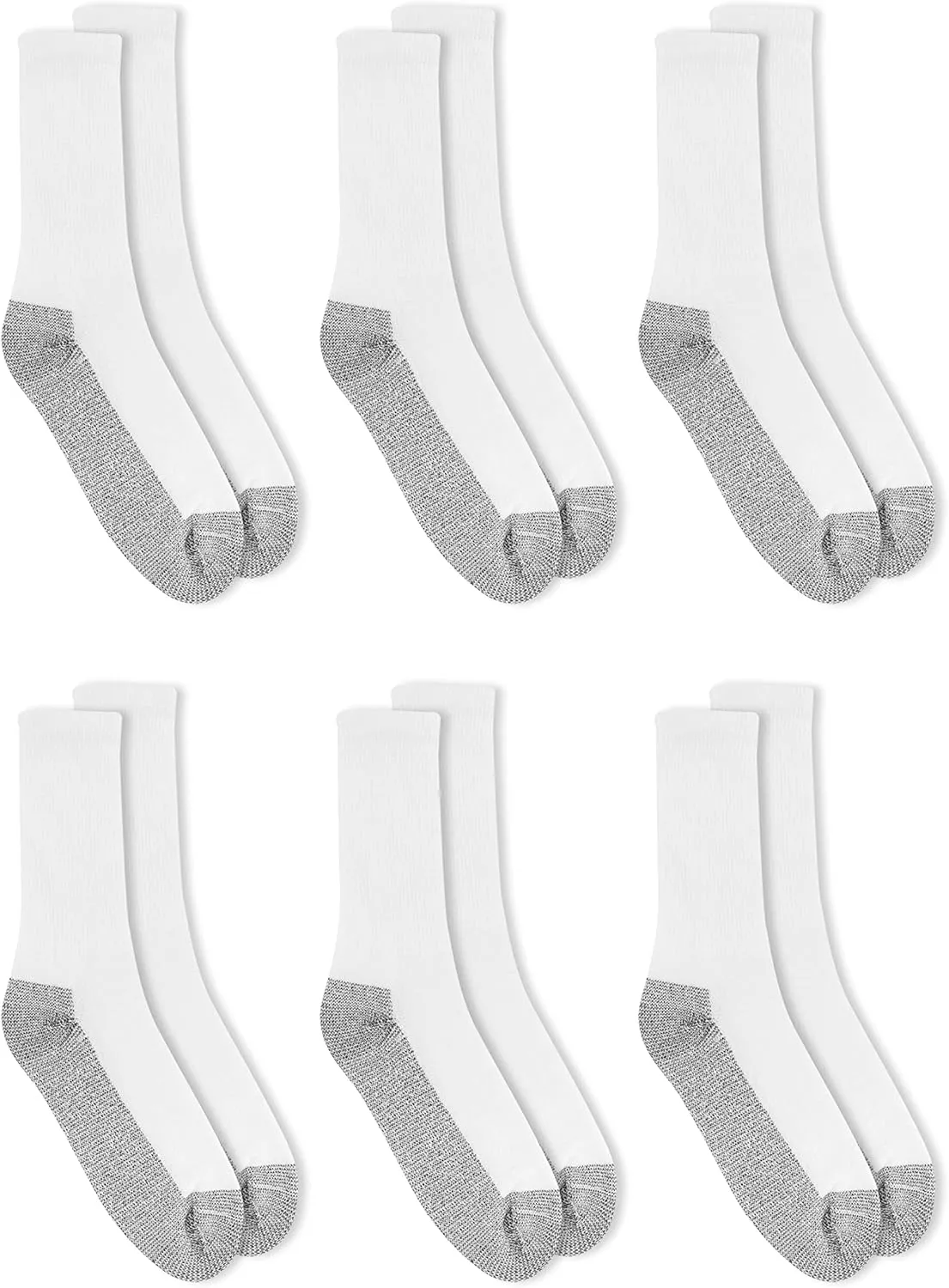Fruit of the Loom Men's Workgear Durable Crew Socks with Arch Support