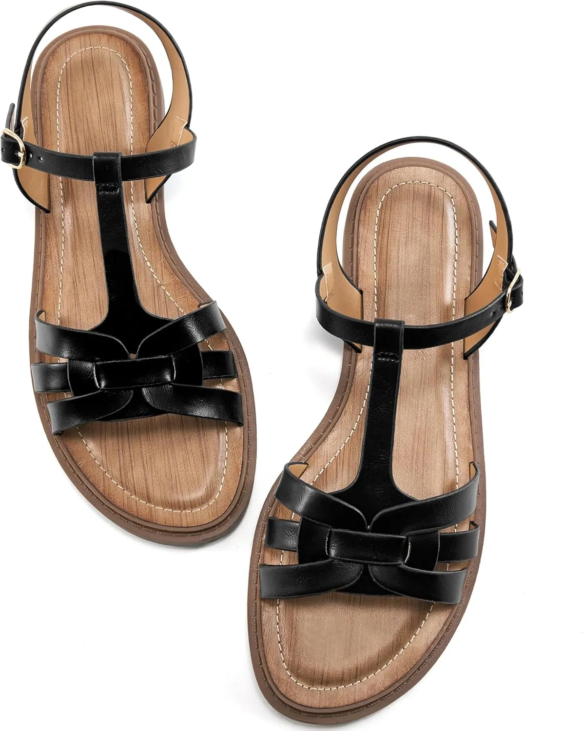 FUDYNMALC Women's Flat Sandals Dressy: Summer Gladiator Dress Sandals 2025 Comfortable Slip On Walking Beach Footwear Slingback