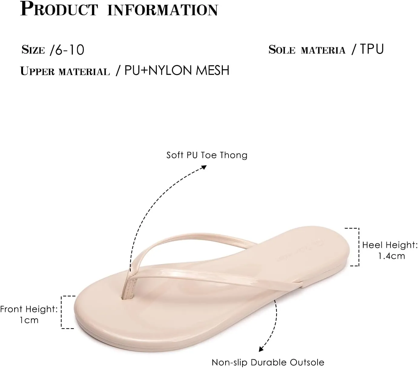 FUNKYMONKEY Flip Flops for Women, Recovery Sandals with Comfortable Plantar Fasciitis Arch Support