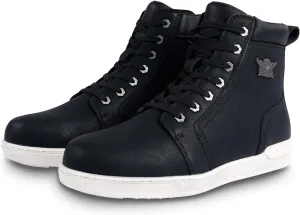 GARGOYLE BELLS Men's Casual Boot PU Leather Combat Boots For Men Waterproof Chukka Boots For Motorcycle Biker Hiking with Side Zipper