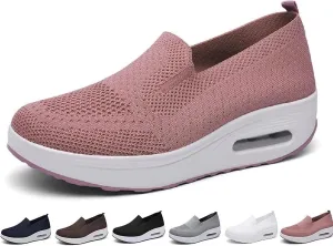 GEOBY Women's Orthopedic Sneakers, Slip-On Light Air Cushion Orthopedic Sneakers, Women Casual Walking Sneaker Orthopedic Arch Diabetes Support 2023