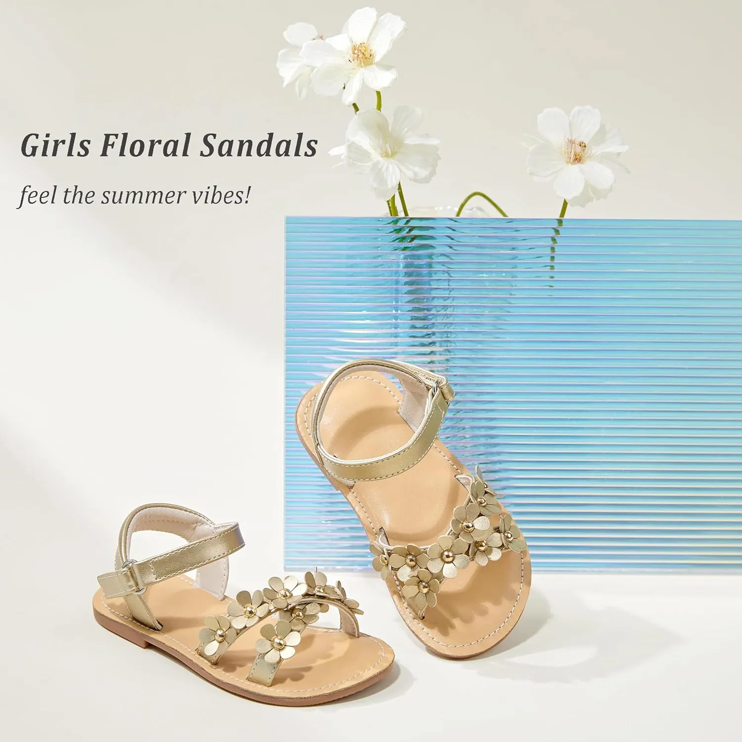 GINFIVE Toddler Girls Sandals Girls Toddler Sandals Little Girls Kids Shoes