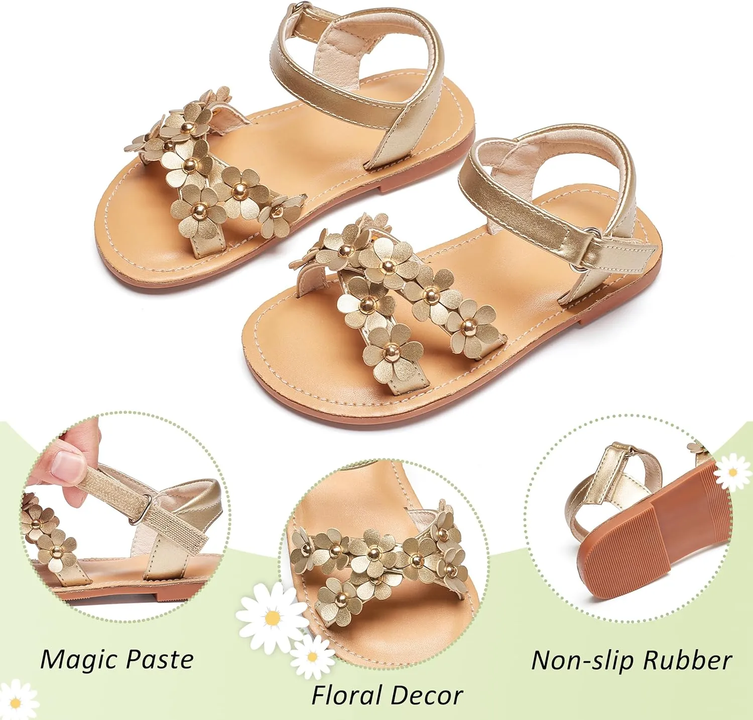 GINFIVE Toddler Girls Sandals Girls Toddler Sandals Little Girls Kids Shoes