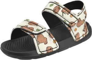 Girls Capybara Sandals Fashion Athletic Summer Sport Sandals Adjustable for Kids Toddler Cute Beach Water Shoes