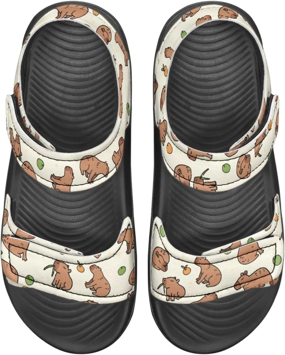 Girls Capybara Sandals Fashion Athletic Summer Sport Sandals Adjustable for Kids Toddler Cute Beach Water Shoes