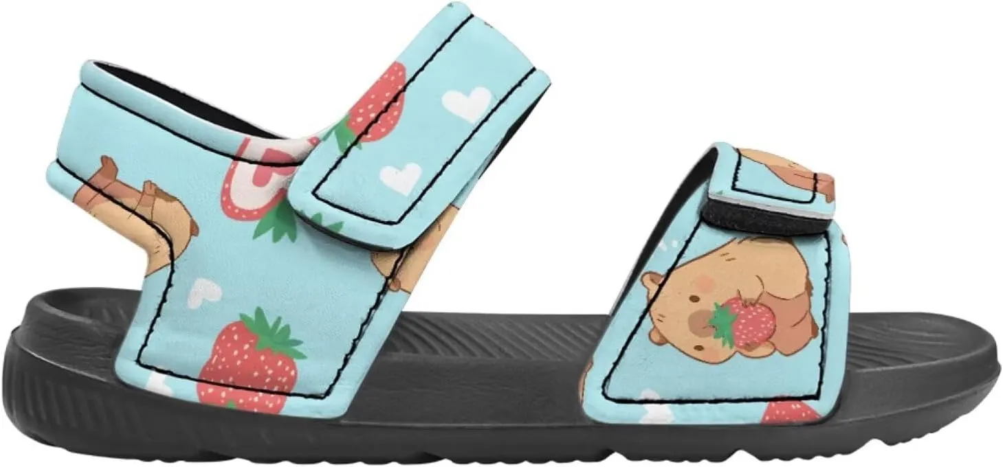Girls Capybara Sandals Fashion Athletic Summer Sport Sandals Adjustable for Kids Toddler Cute Beach Water Shoes