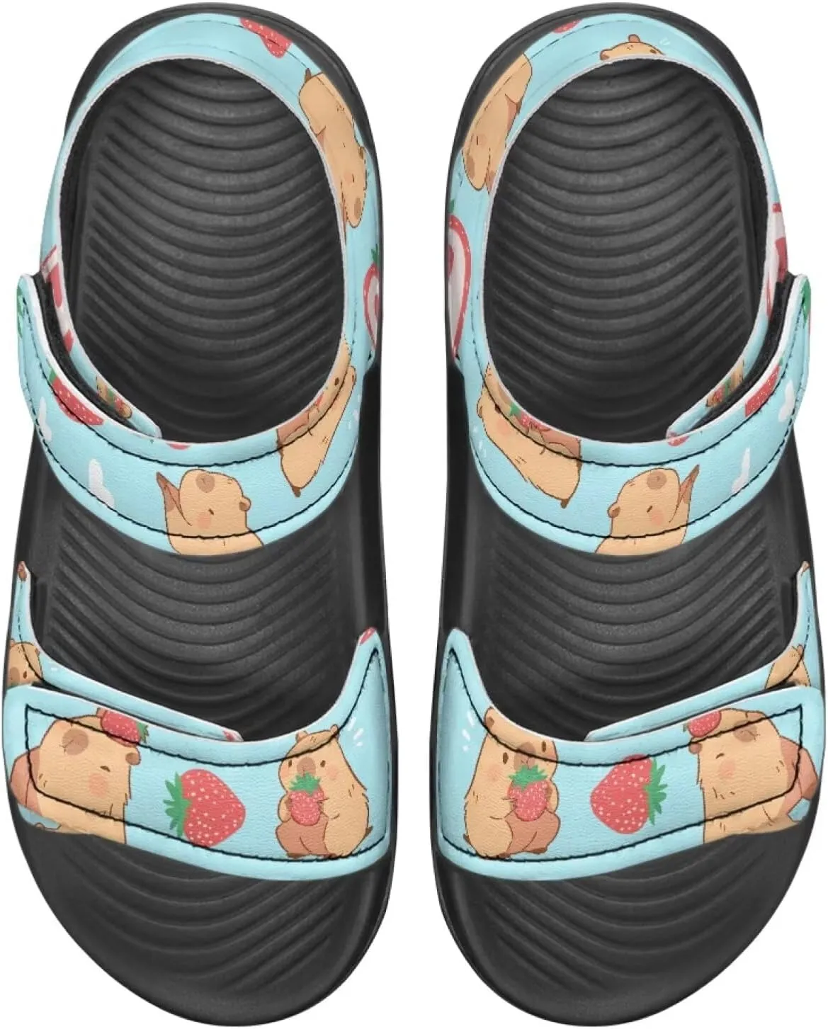 Girls Capybara Sandals Fashion Athletic Summer Sport Sandals Adjustable for Kids Toddler Cute Beach Water Shoes