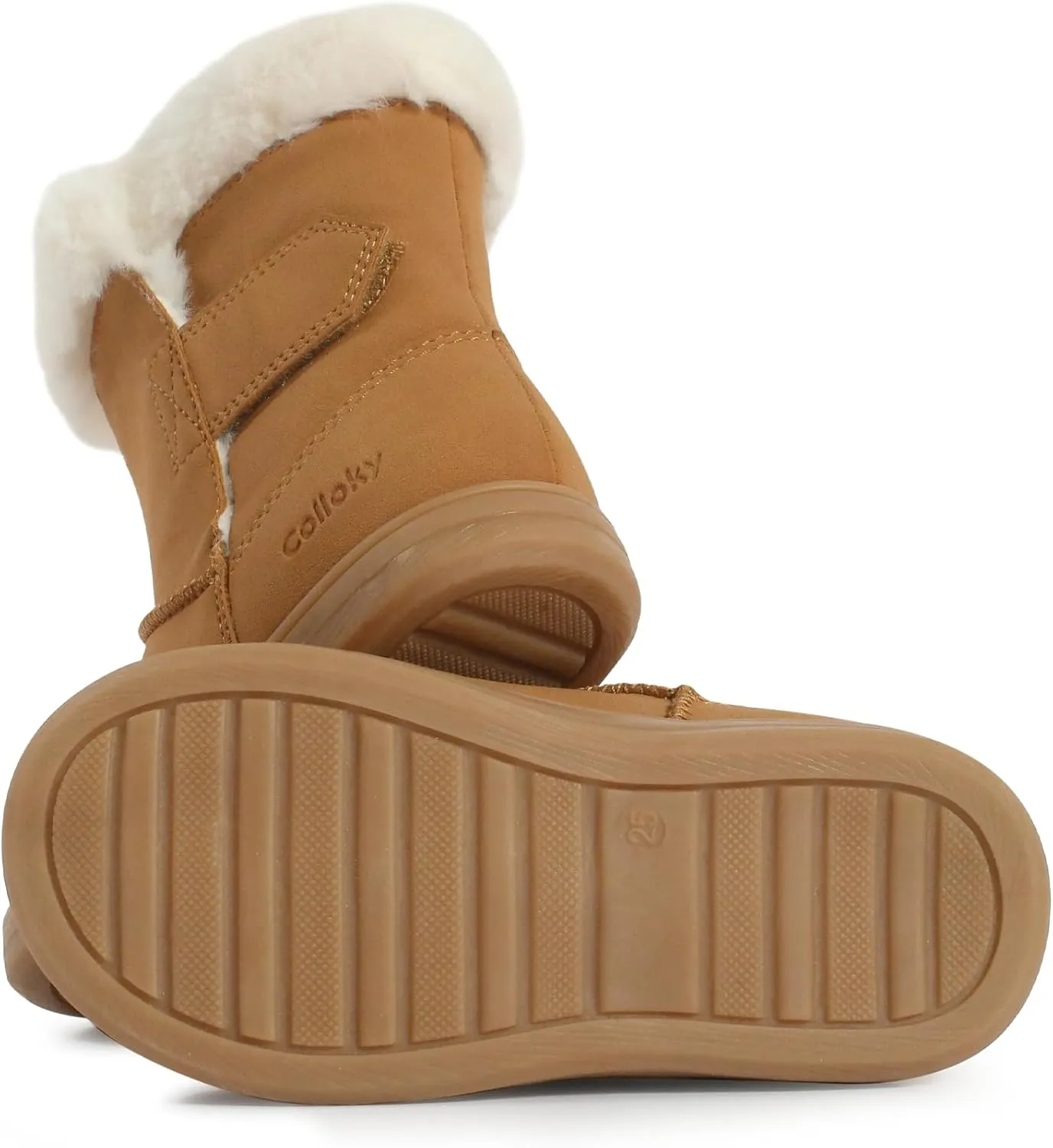 Girls Winter Boots – Faux Fur Lining, Durable Eco-Leather, Easy Hook-and-Loop Closure, Stylish and Warm for Toddlers