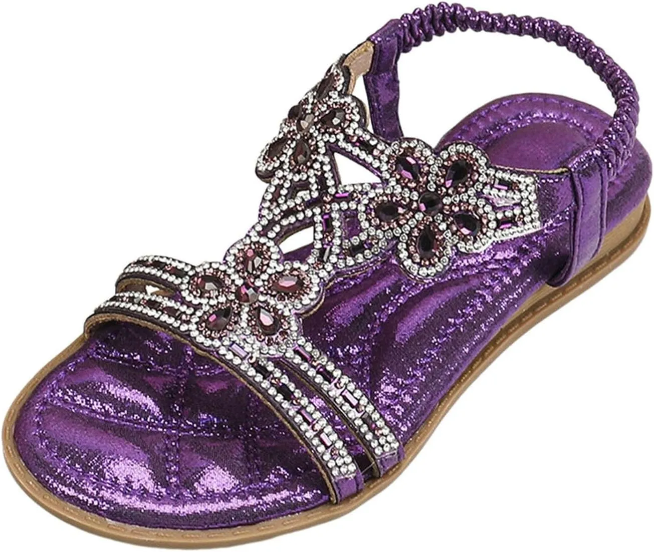 Glitter Sandals Girls Ankle Strap T-Strap 𝐋𝐨𝐰 Heel Pearl Bow Flower Pump Dress Wedding Shoes for Little Kid/Big Kid