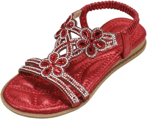 Glitter Sandals Girls Ankle Strap T-Strap 𝐋𝐨𝐰 Heel Pearl Bow Flower Pump Dress Wedding Shoes for Little Kid/Big Kid
