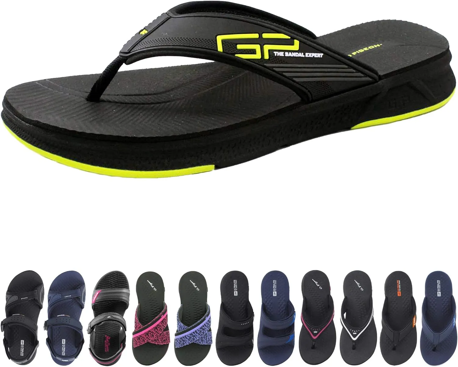 Gold Pigeon Shoes EVA Anti-Fatigue Ultra-Cushion Unisex Athlete Sandals Easy SNAP LOCK Closure