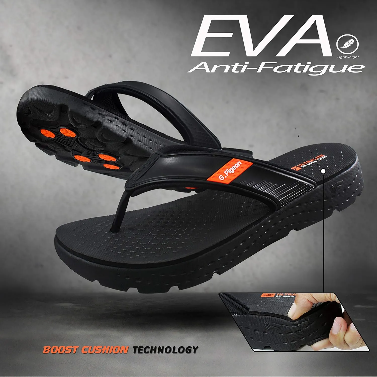 Gold Pigeon Shoes EVA Anti-Fatigue Ultra-Cushion Unisex Athlete Sandals Easy SNAP LOCK Closure