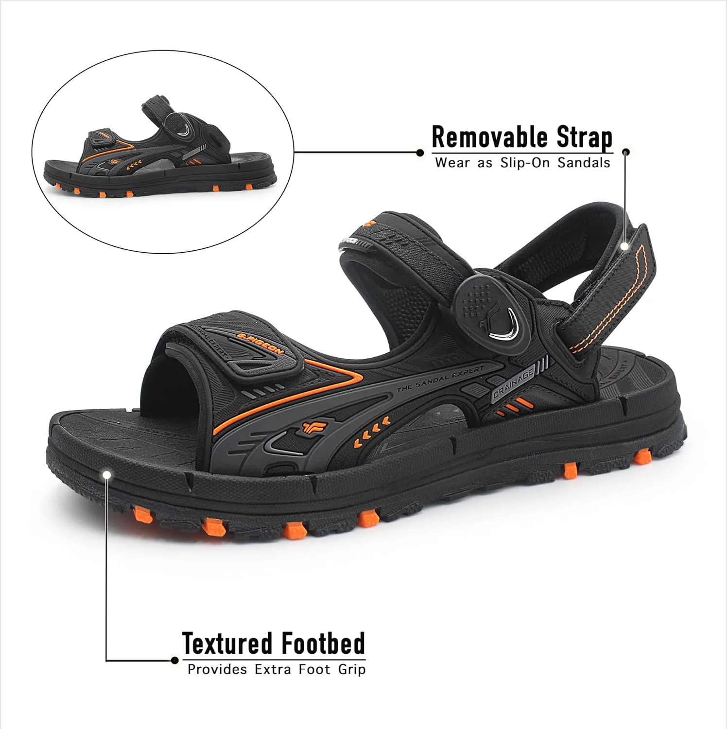 Gold Pigeon Shoes WATER RELEASE Unisex Sandals Easy SNAP LOCK Closure