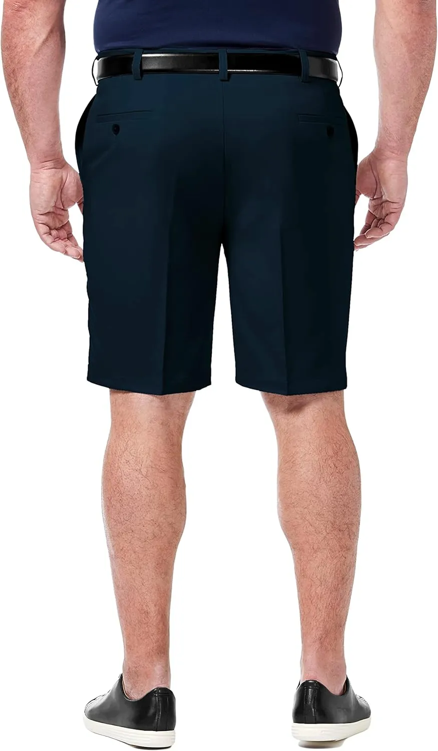 Haggar Men's Cool 18 Pro Straight Fit Flat Front 4-Way Stretch Expandable Waist Short-Big & Tall Sizes