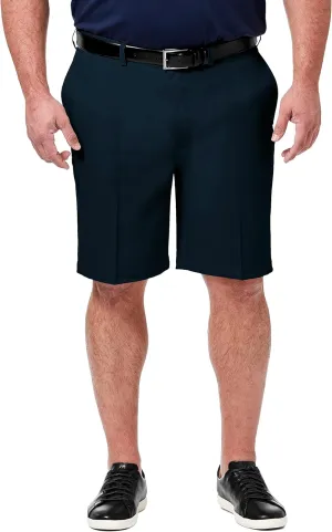 Haggar Men's Cool 18 Pro Straight Fit Flat Front 4-Way Stretch Expandable Waist Short-Big & Tall Sizes
