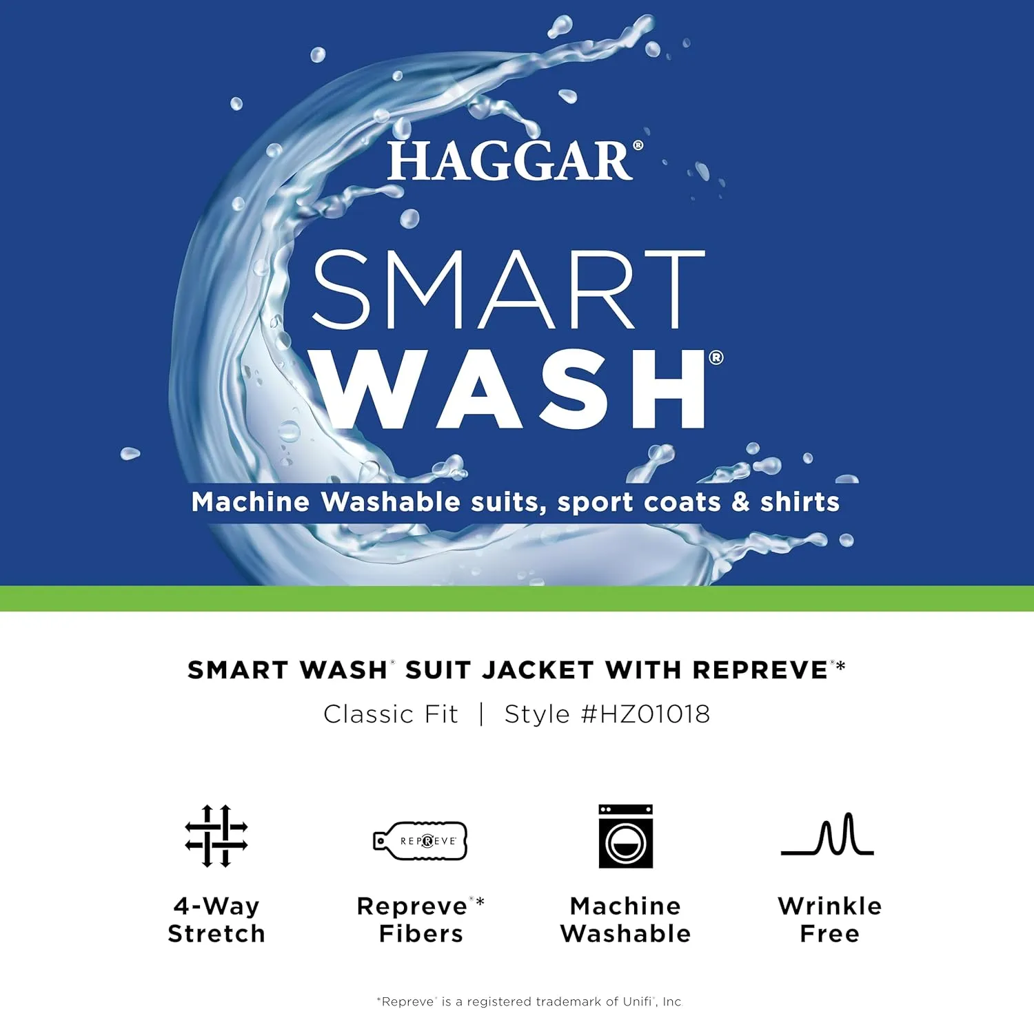 Haggar Men's Smart Wash Premium Stretch Classic Fit Regular and Big & Tall Suit Separates(Pants & Jackets)