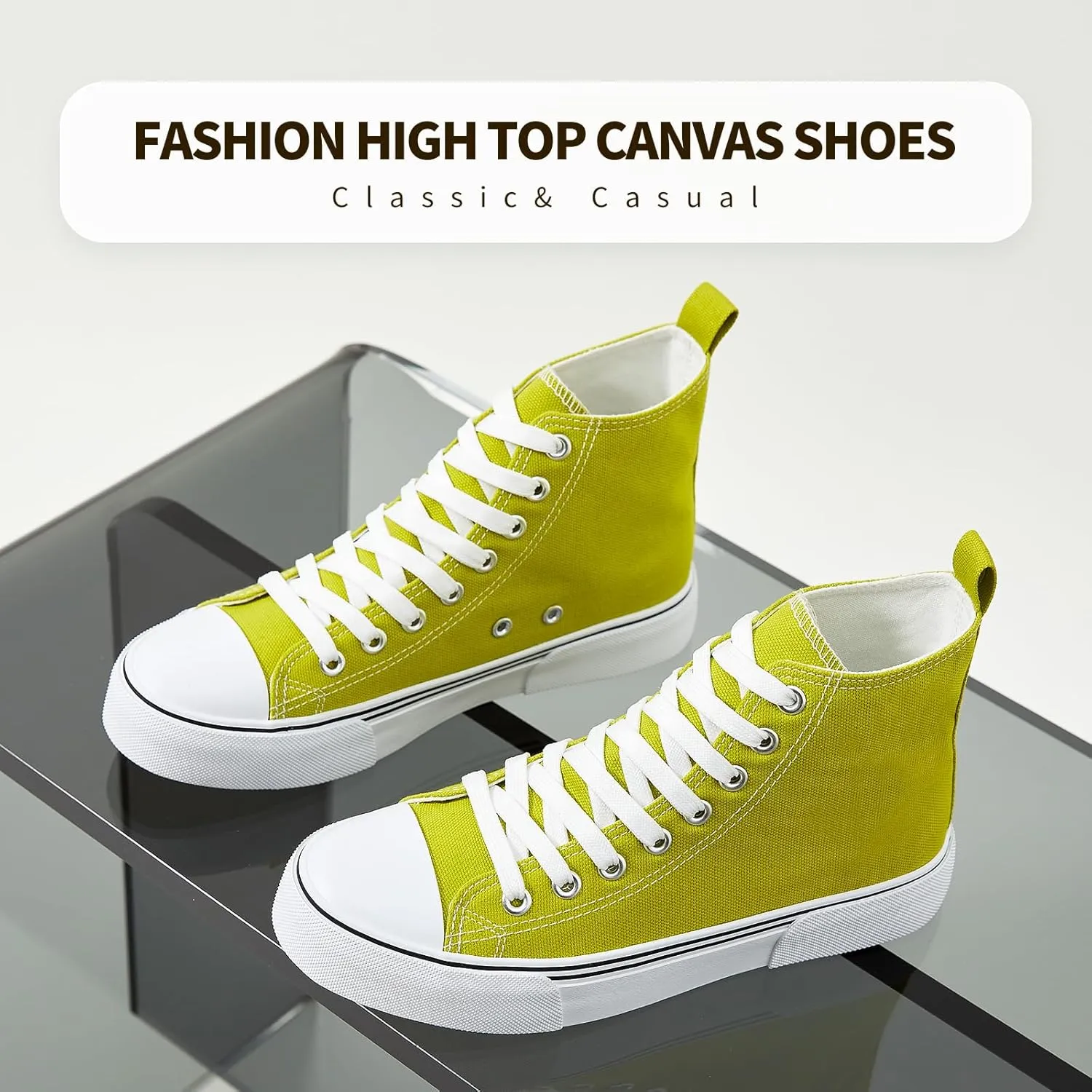 hash bubbie Unisex Fashion High top Sneakers Womens Classic High Tops Canvas Shoes Casual Tennis Shoes for Men
