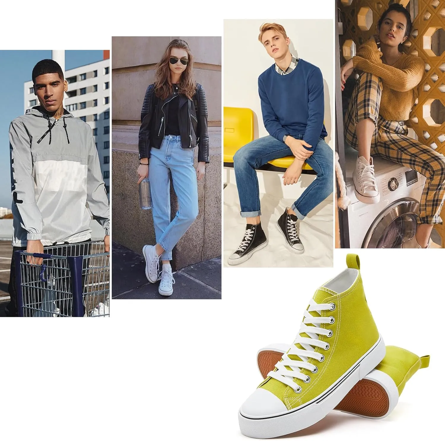 hash bubbie Unisex Fashion High top Sneakers Womens Classic High Tops Canvas Shoes Casual Tennis Shoes for Men