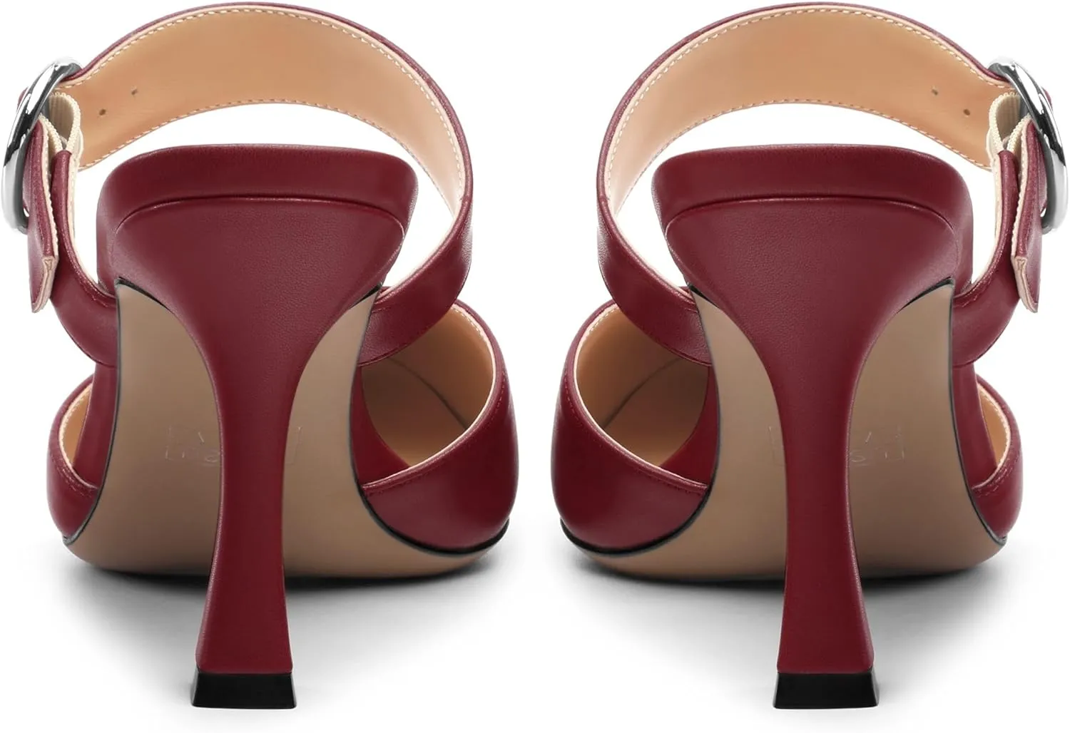 Heeled Sandals for Women Pointed Toe Slip-on Kitten Heels Sandals Kitten Heels Mules Party Wedding Pumps Shoes 3inch