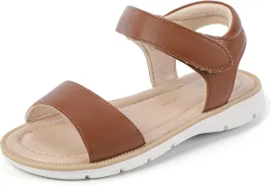 Hehainom Girls Sandals Comfortable Open Toe Flats Little Big Kids Summer Shoes