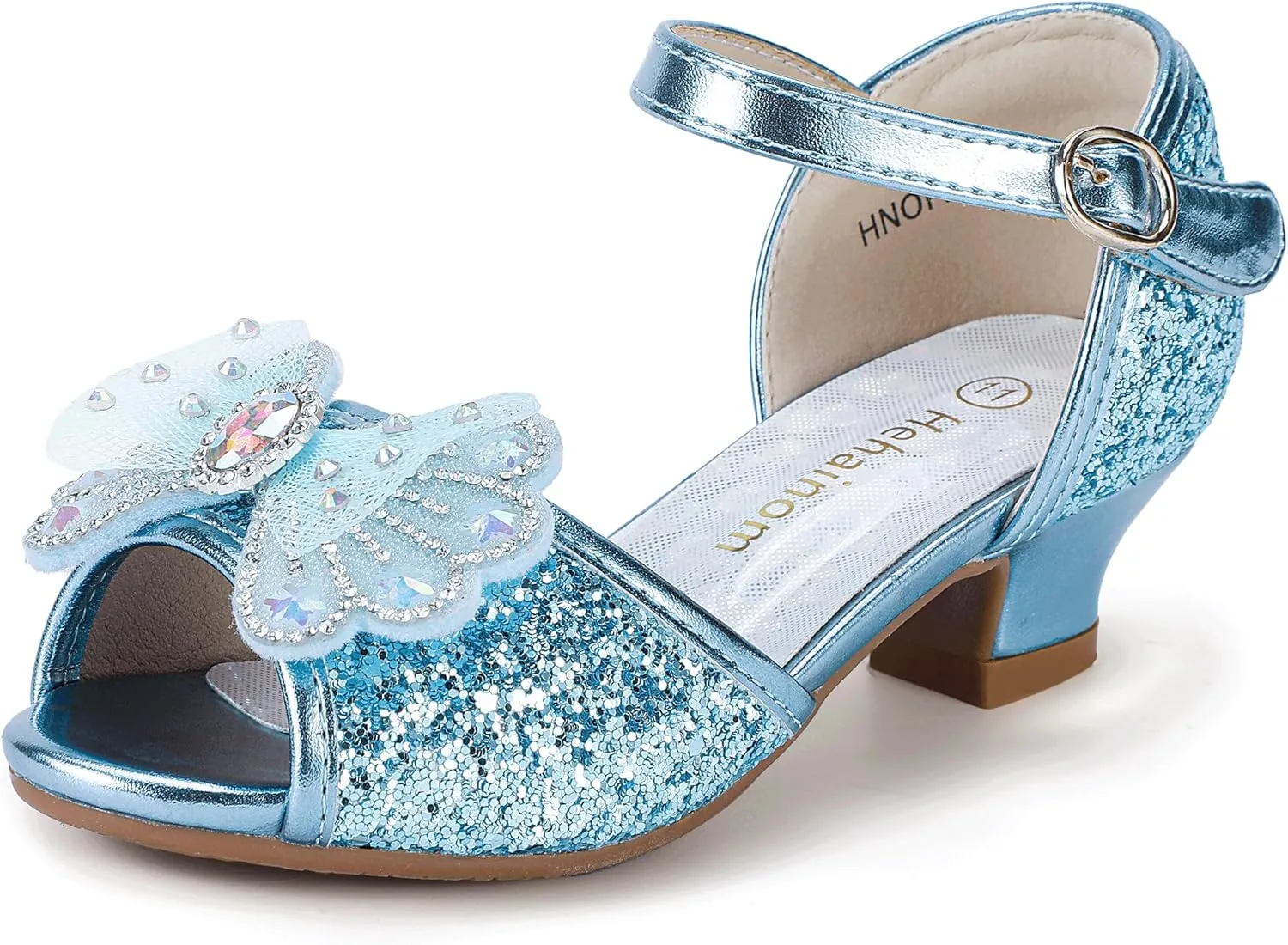Hehainom Toddler Dress Shoes Little Girls Heels Flower Girl Sandals Open Toe Big Kid Wedding Party Shoes