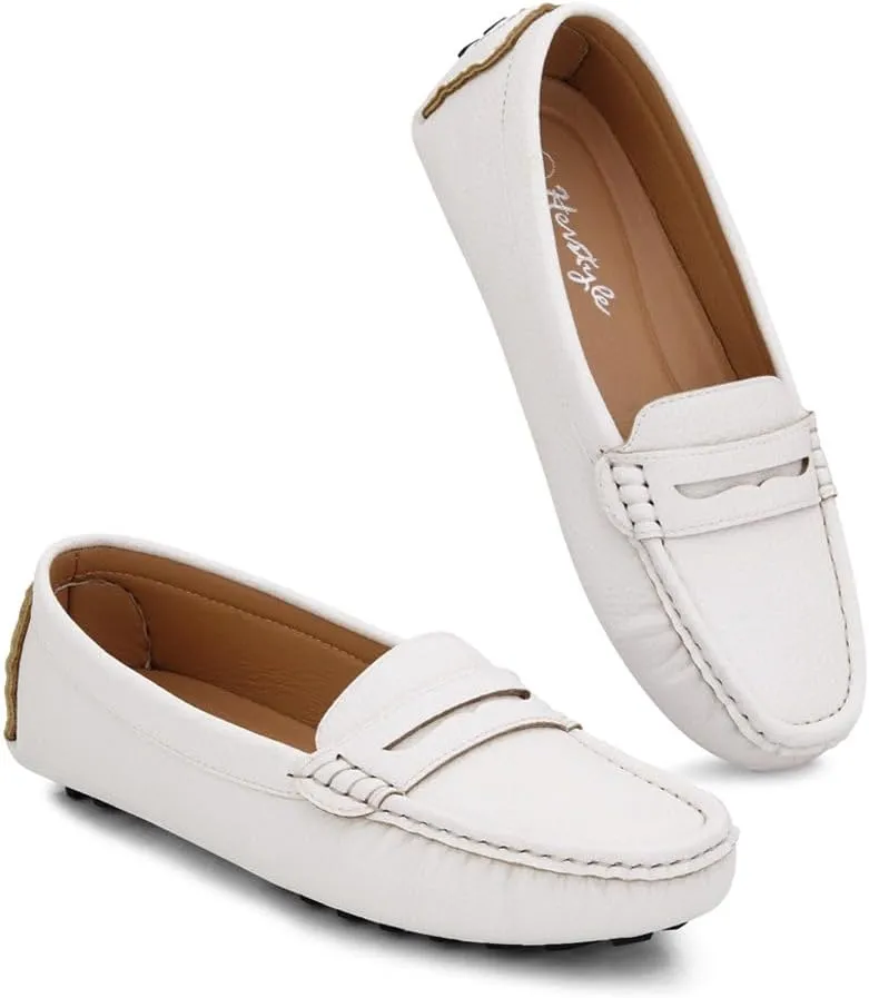 Herstyle Women's Loafers, Comfy Dressy Flats, Slip-On Penny Loafers & Moccasins with Cushioned Footbed, Lightweight Business Casual Shoes for Office, Walking & Travel (2025)