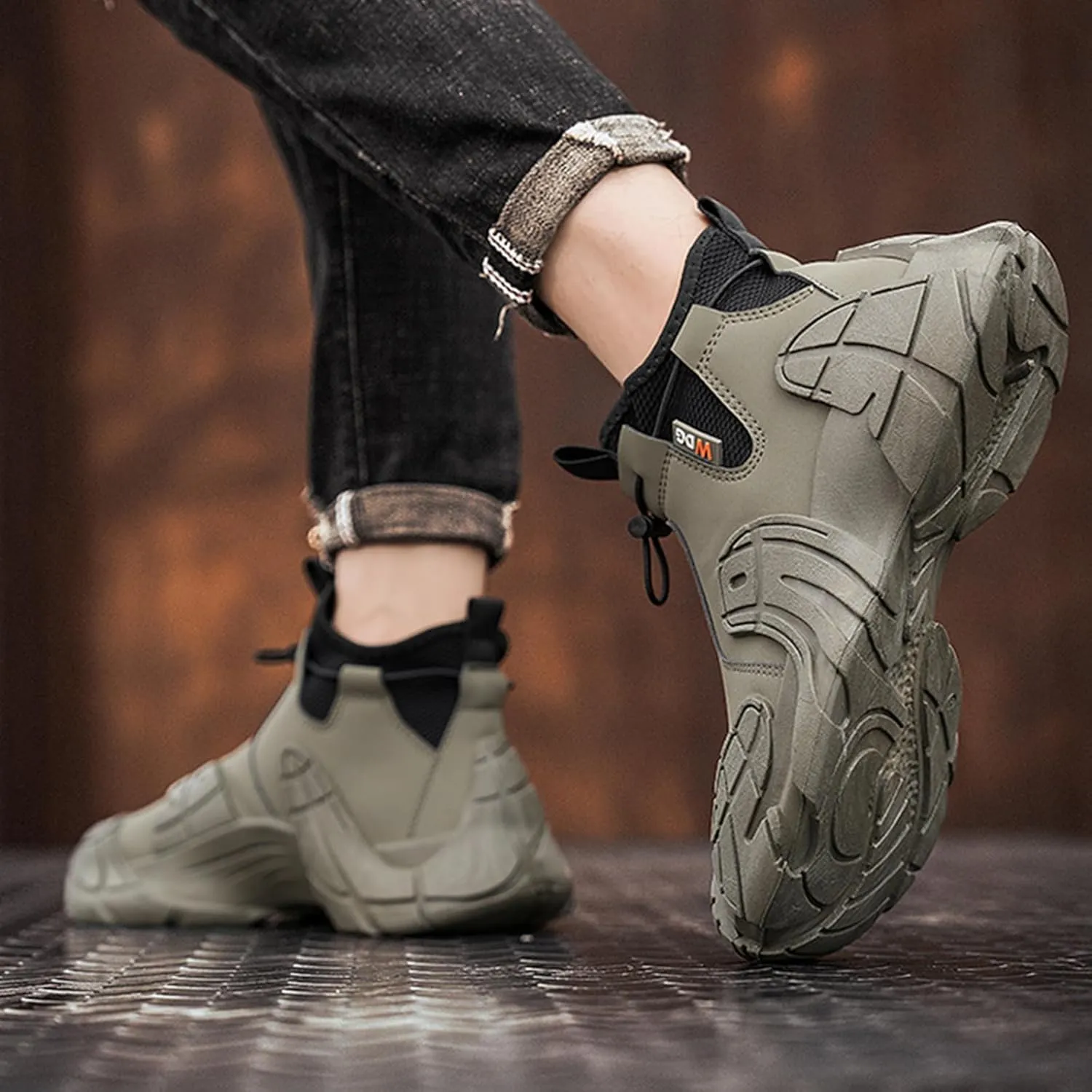High Top Mens Hiking Shoes Casual Shoes Sneakers Sneakers Non-Slip Outdoor Soles Hiking Shoes Snow Boots