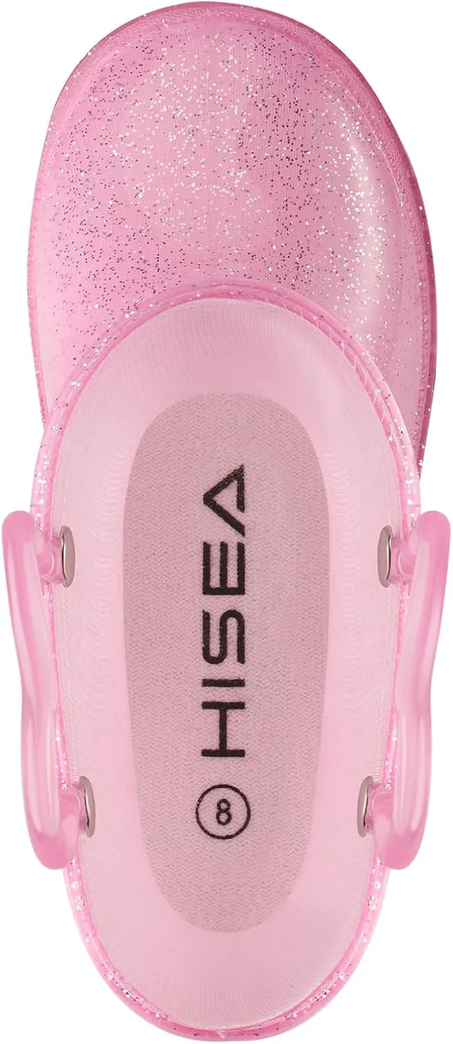 HISEA Kids Rain Boots for Boys Girls, Waterproof Lightweight Rain Boots Light Up by Steps for Water Beach Outdoor Playing (Toddler/Little Kid/Big Kid)