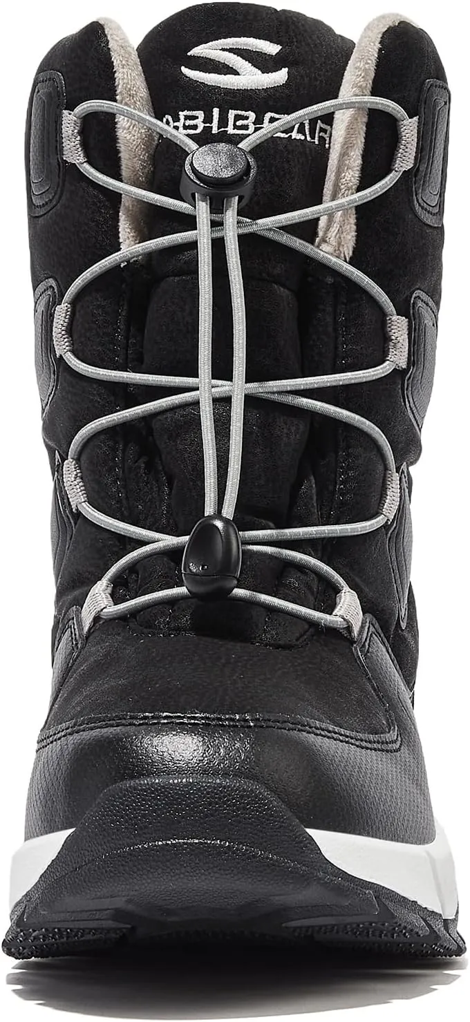 HOBIBEAR Kids Snow Boots Boys Girls Mid Calf Waterproof Warm Faux Fur Lined Insulated Winter Shoes(Toddler/Little Kid/Big Kid)