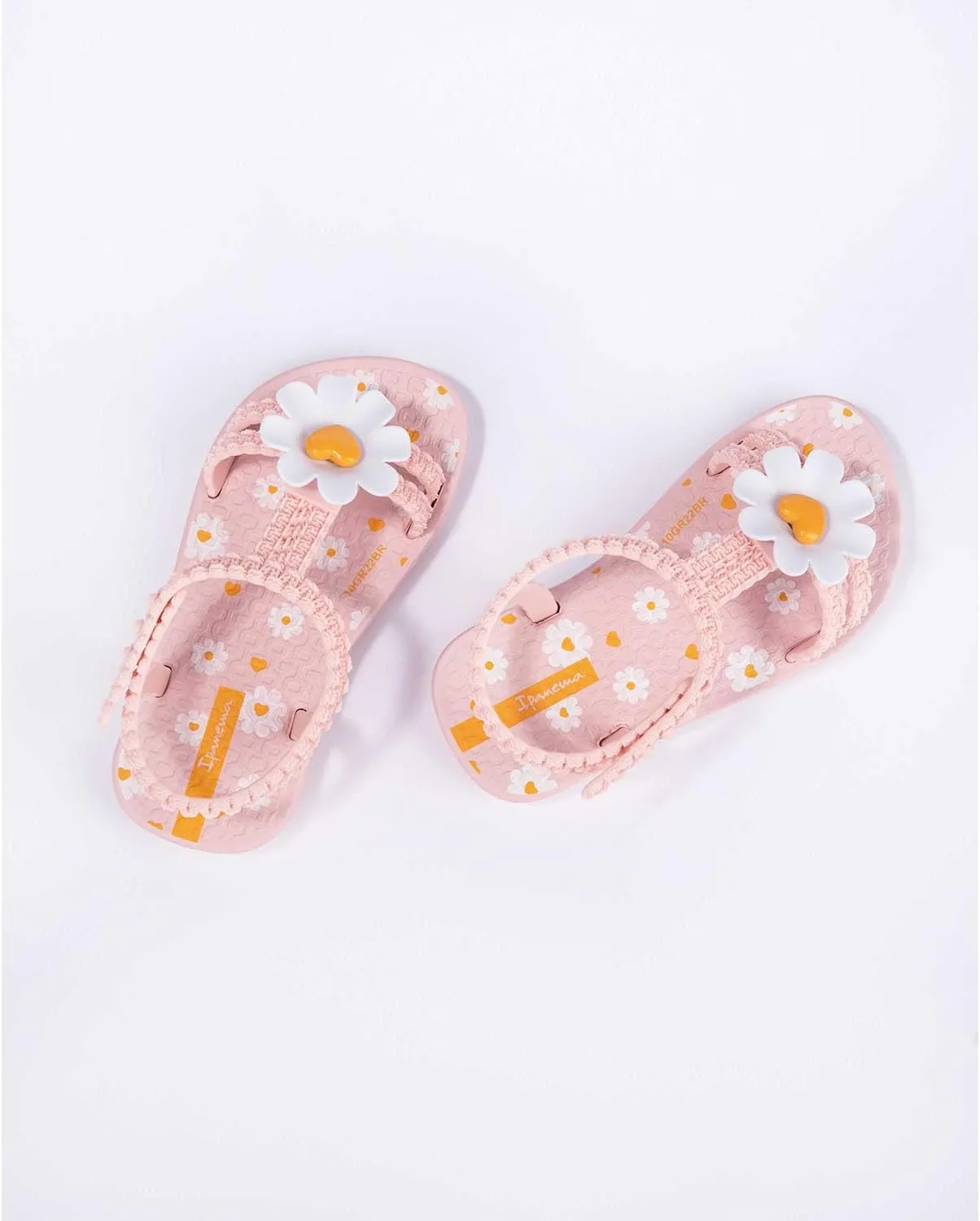 Ipanema Daisy Baby Sandals - Open-Toe Sandals for Toddlers, Adjustable, Crocheted Straps & Flower Embellishment, Easy On Off, Easy to Clean, Comfy, Breathable, Lightweight,