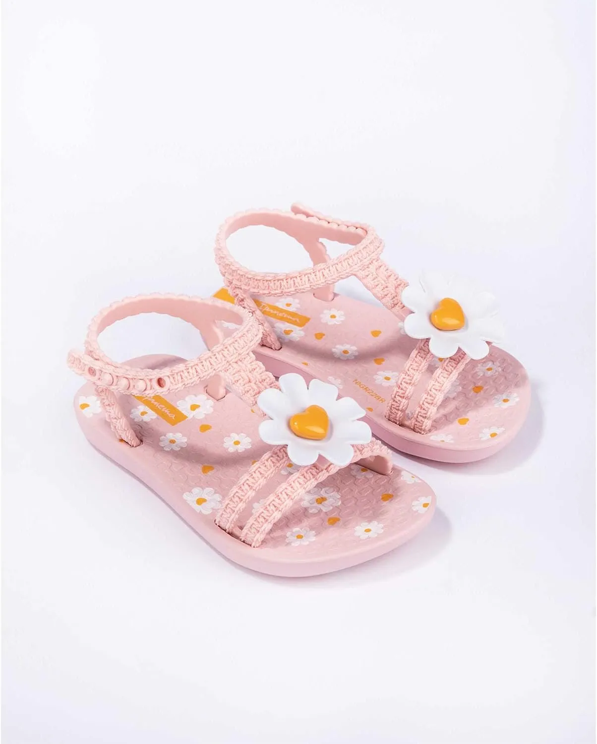 Ipanema Daisy Baby Sandals - Open-Toe Sandals for Toddlers, Adjustable, Crocheted Straps & Flower Embellishment, Easy On Off, Easy to Clean, Comfy, Breathable, Lightweight,