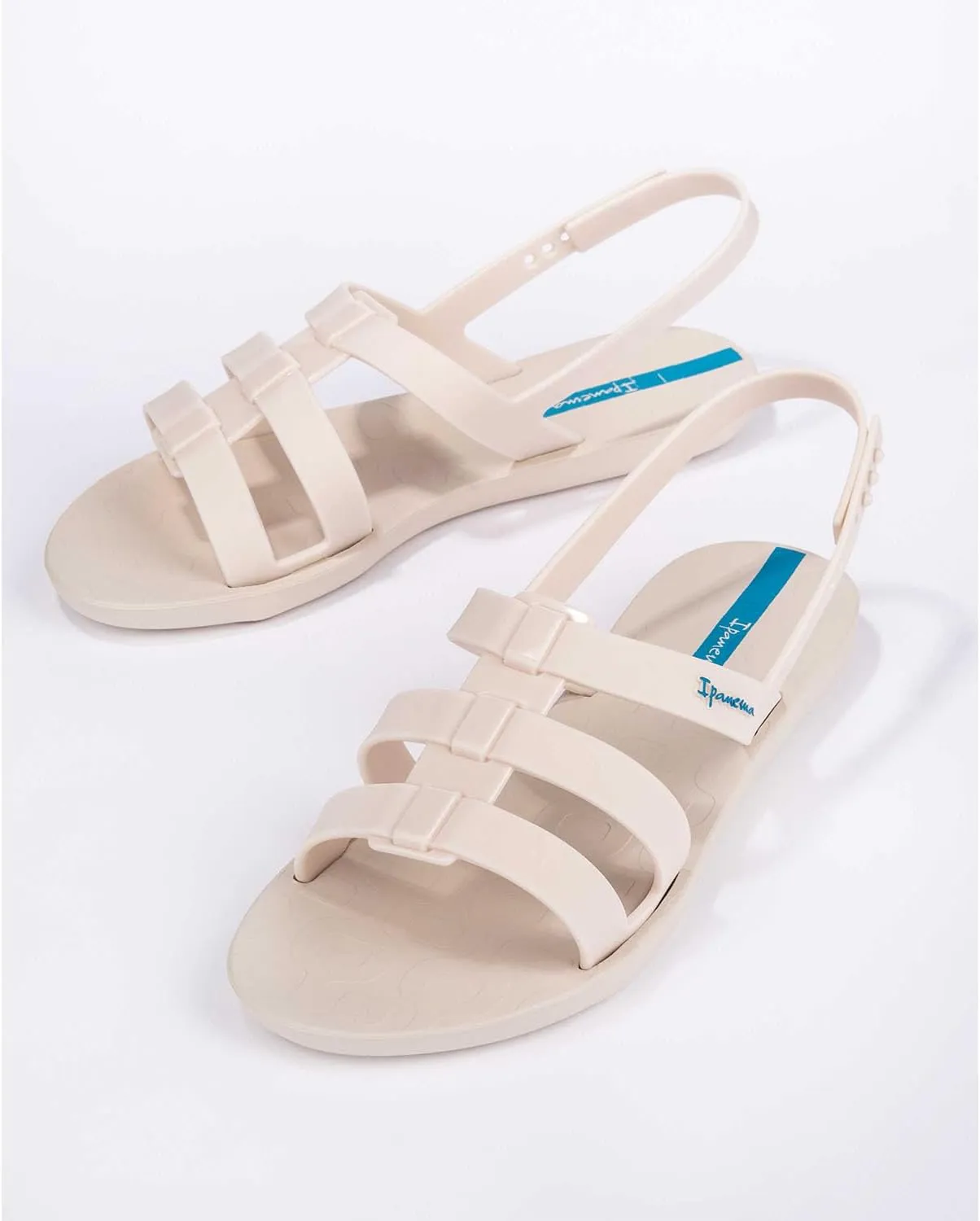 Ipanema Style Women's Sandals - Flat Sandals with Adjustable Back Strap, Strappy Sandals for Women, PVC Sandals for Women, Water Resistant Shoes, Easy to Clean