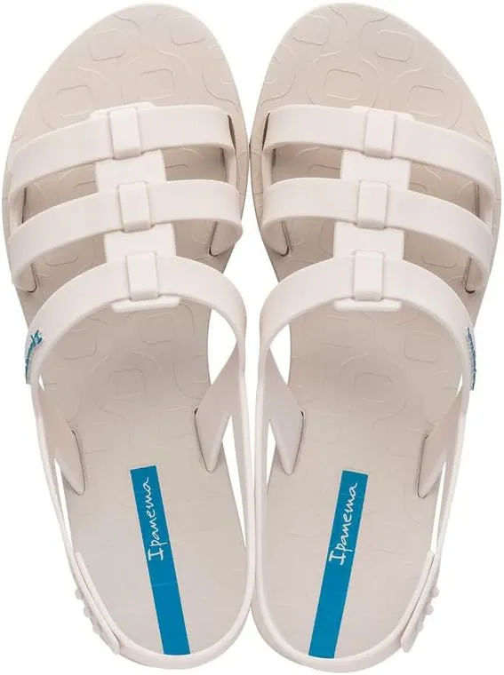Ipanema Style Women's Sandals - Flat Sandals with Adjustable Back Strap, Strappy Sandals for Women, PVC Sandals for Women, Water Resistant Shoes, Easy to Clean