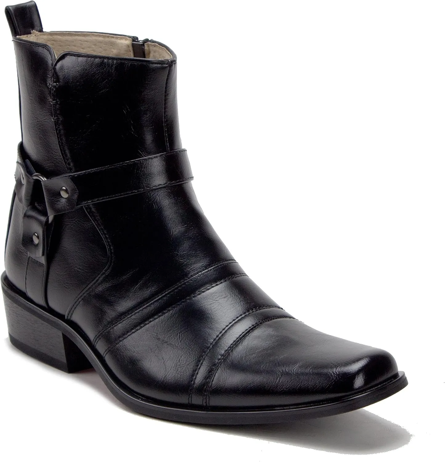 Jazamé Men's Chelsea Boots Western Style Short Cowboy Botines de Vaquero para Hombre Ankle High, Riding Rodeo Casual Wear Durable Boots