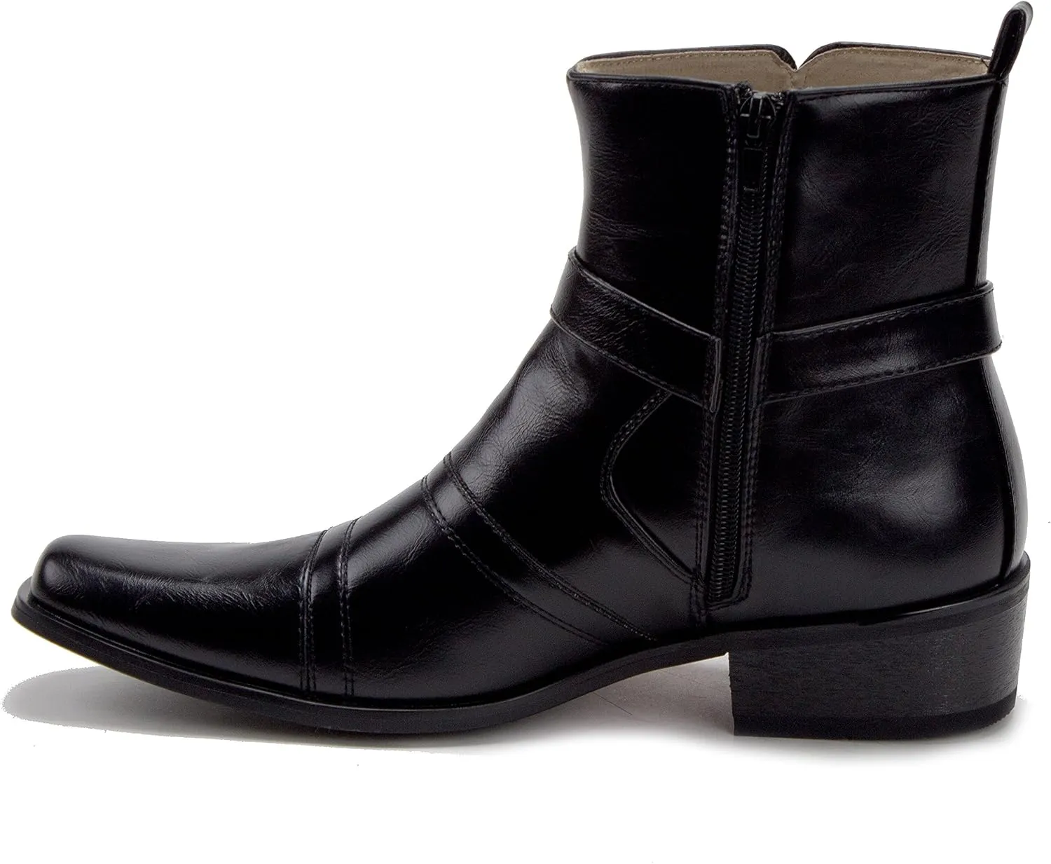 Jazamé Men's Chelsea Boots Western Style Short Cowboy Botines de Vaquero para Hombre Ankle High, Riding Rodeo Casual Wear Durable Boots