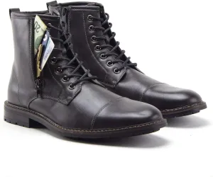 Jazamé Men's Stealth Distressed Secret Pocket Storage Military Combat Dress Boots