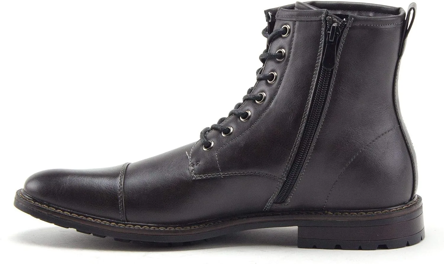 Jazamé Men's Stealth Distressed Secret Pocket Storage Military Combat Dress Boots
