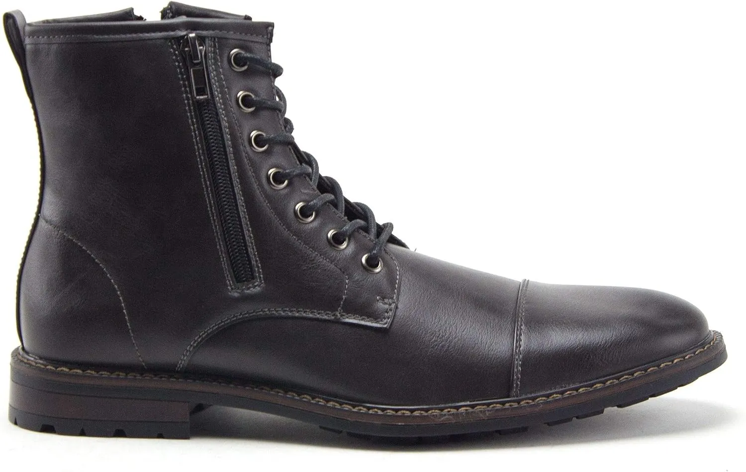 Jazamé Men's Stealth Distressed Secret Pocket Storage Military Combat Dress Boots