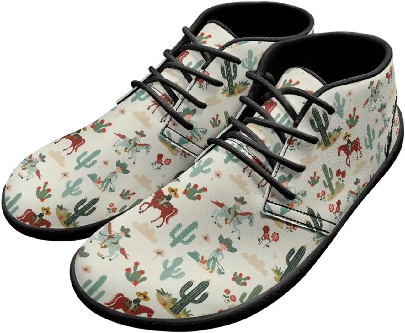 Jeiento Men's Minimalist Horse Walking Shoes Wide Toe Barefoot Shoes Casual Sneakers