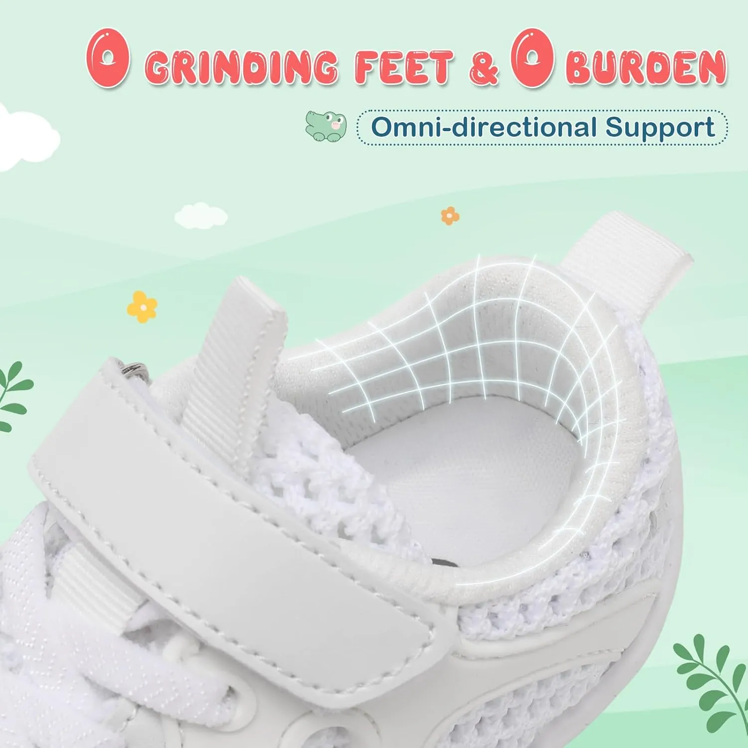JIASUQI Toddler Shoes for Baby Girls Sneakers Barefoot Walking Shoes Running Tennis Shoes