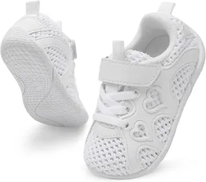 JIASUQI Toddler Shoes for Baby Girls Sneakers Barefoot Walking Shoes Running Tennis Shoes
