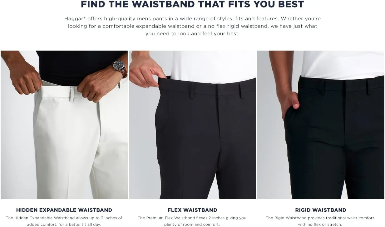J.M. Haggar Men's Premium Classic & Straight Fit Suit Separate Pant-Reg. and Big & Tall Sizes
