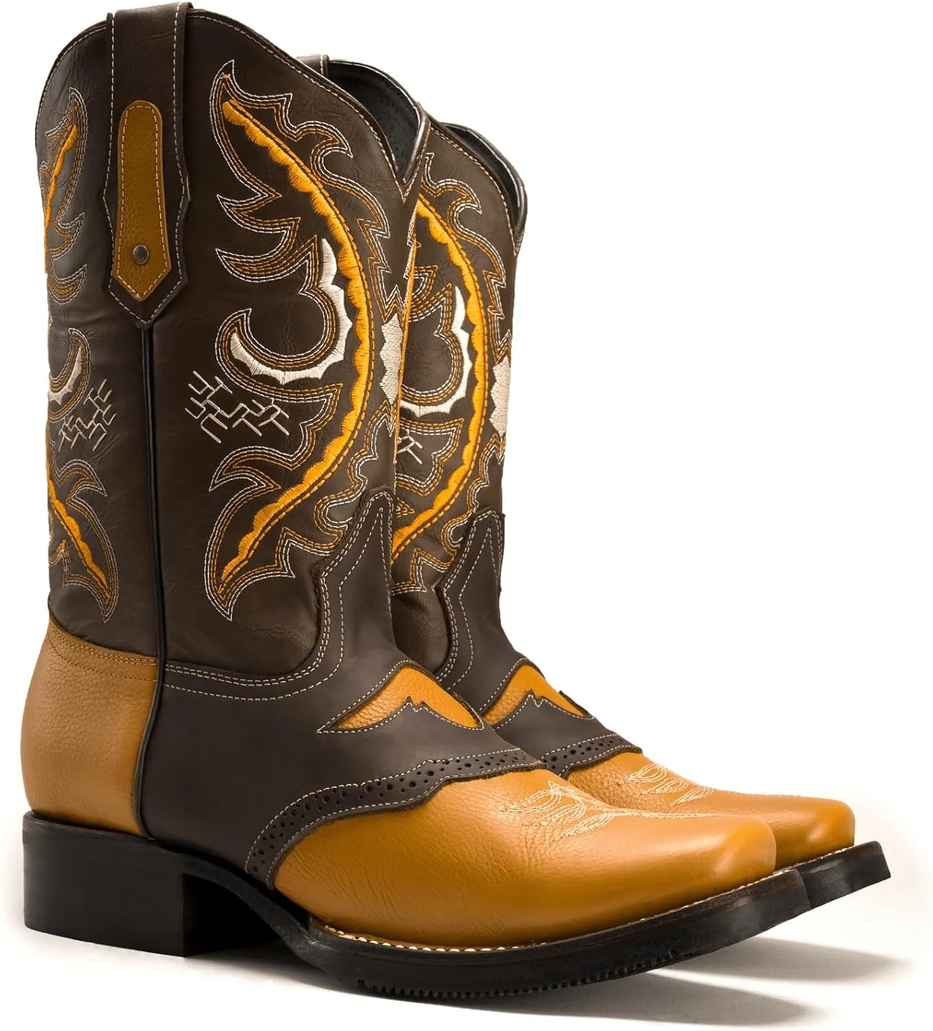 Joe Boots VE030 Men's Western Boots: Square Toe Cowboy Boots & Rodeo Boots in Genuine Leather
