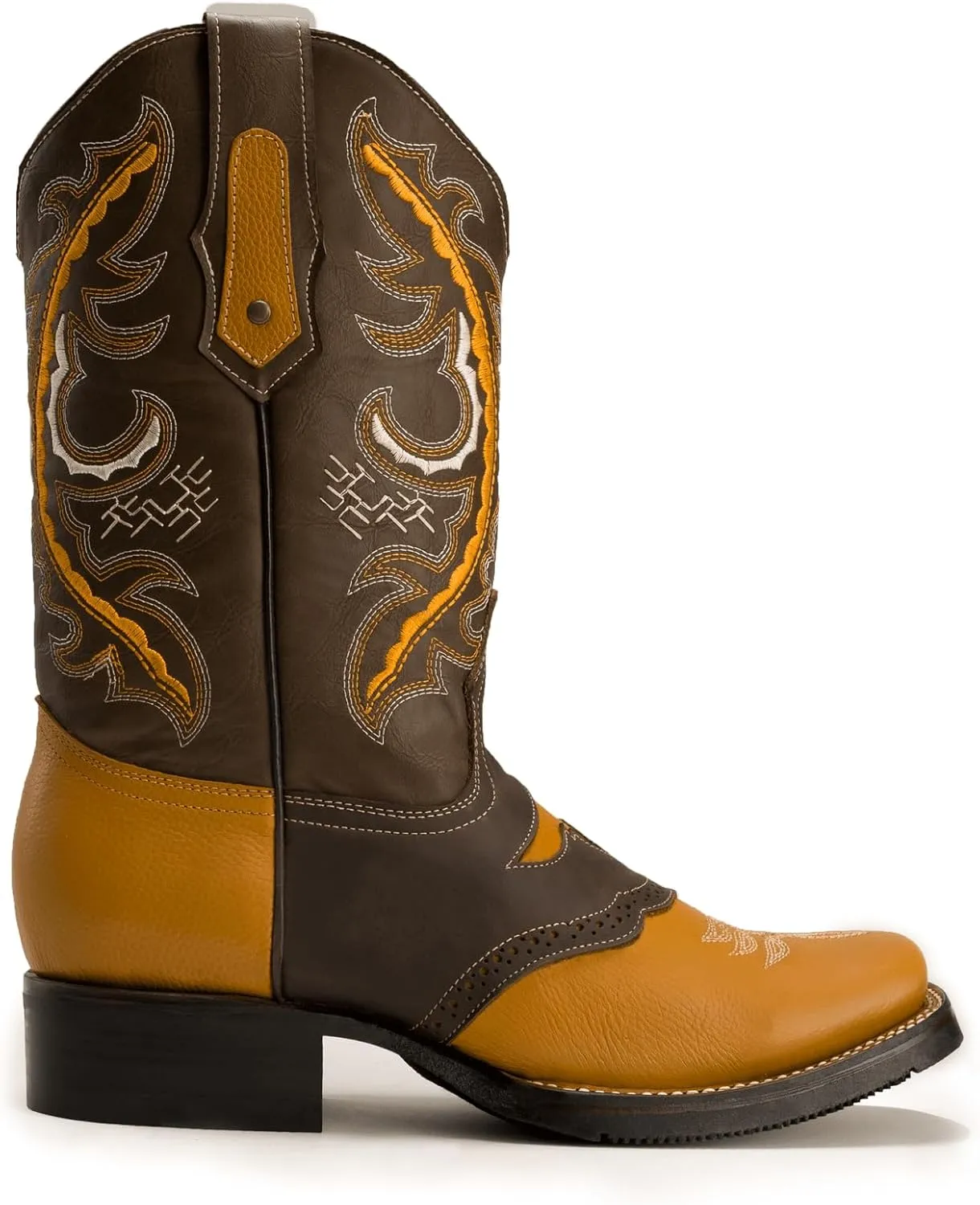 Joe Boots VE030 Men's Western Boots: Square Toe Cowboy Boots & Rodeo Boots in Genuine Leather