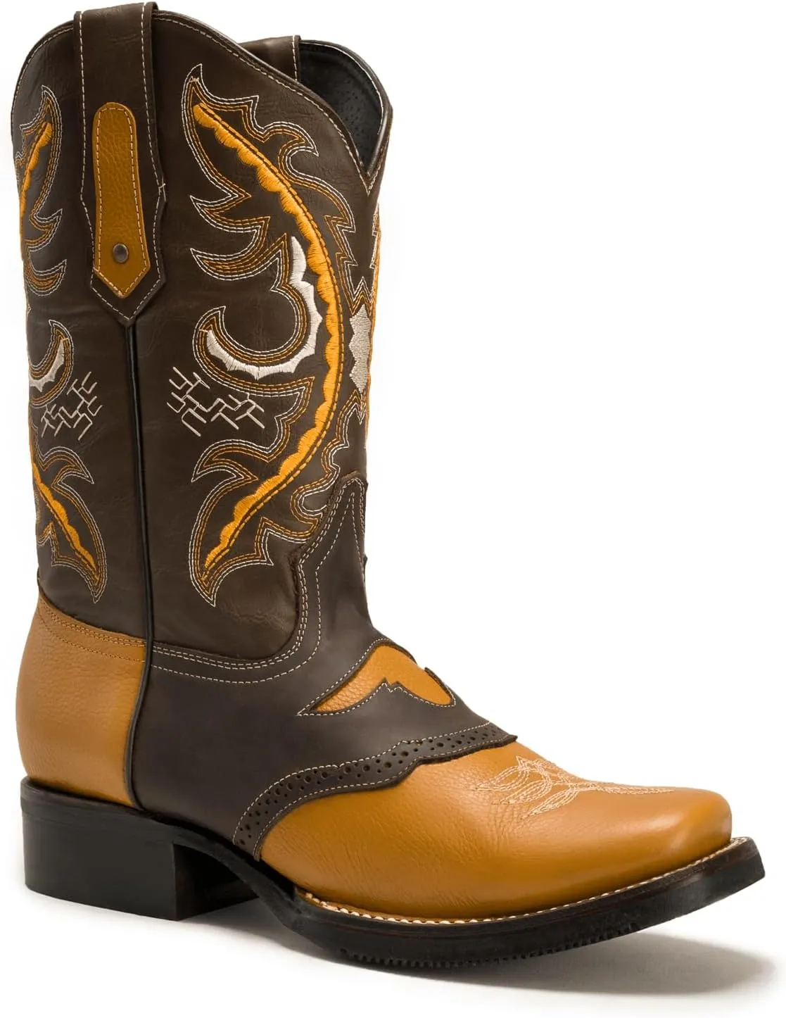 Joe Boots VE030 Men's Western Boots: Square Toe Cowboy Boots & Rodeo Boots in Genuine Leather