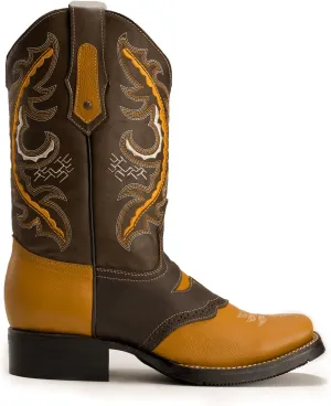 Joe Boots VE030 Men's Western Boots: Square Toe Cowboy Boots & Rodeo Boots in Genuine Leather