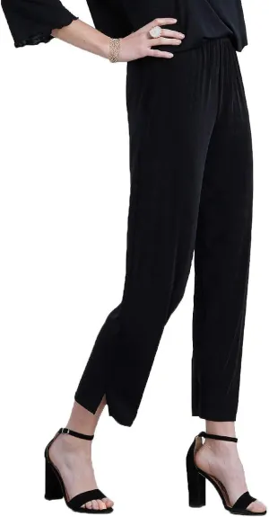 Jostar Women's Elastic Waist Pants – Pull On Stretch Ankle Length Basic Trouser