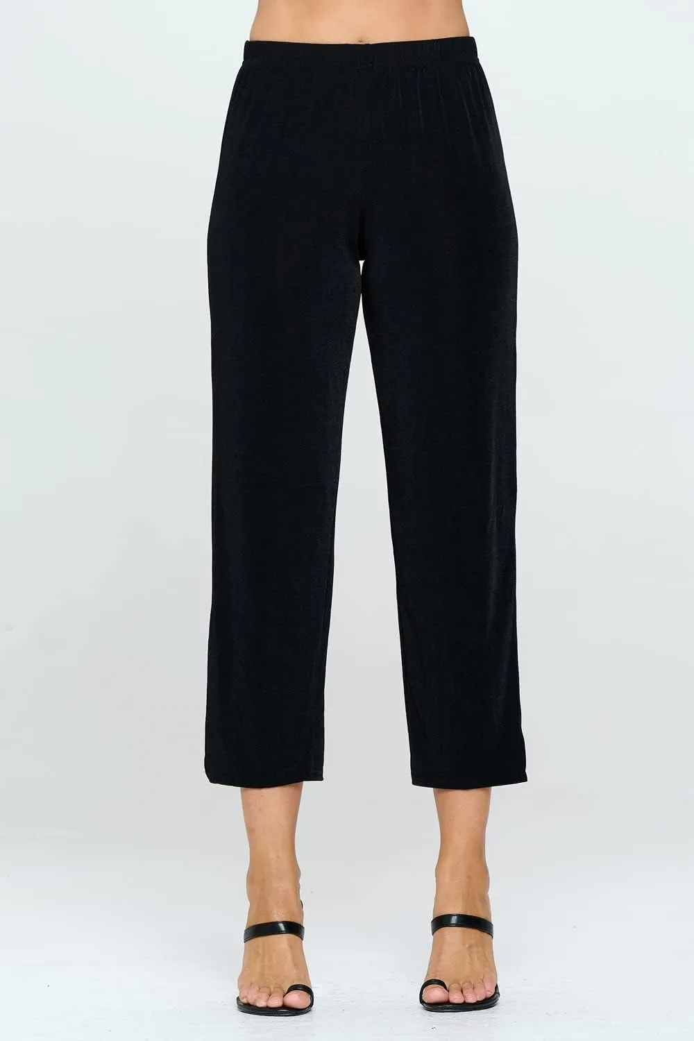 Jostar Women's Elastic Waist Pants – Pull On Stretch Ankle Length Basic Trouser