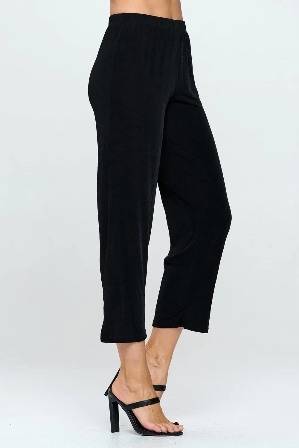Jostar Women's Elastic Waist Pants – Pull On Stretch Ankle Length Basic Trouser