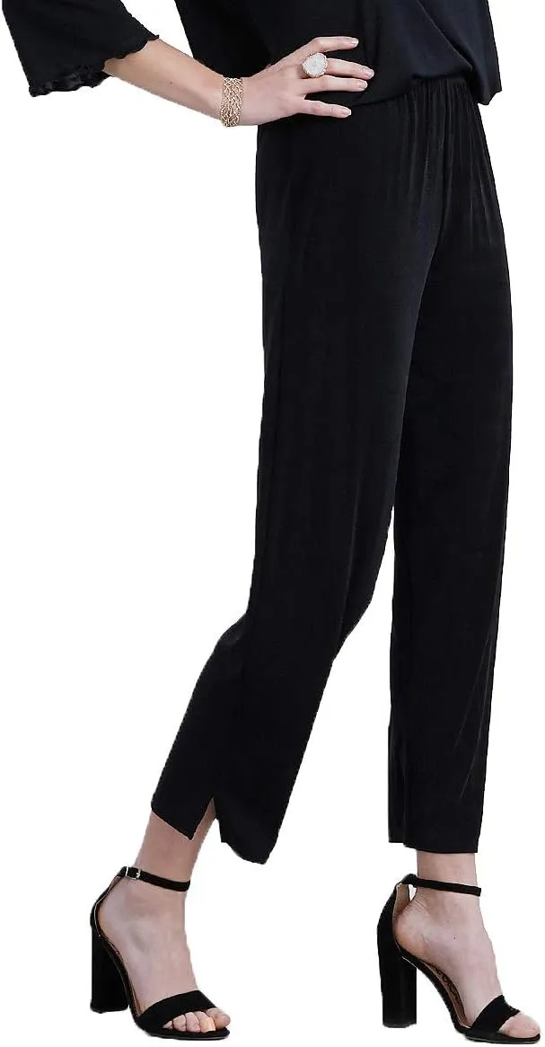 Jostar Women's Elastic Waist Pants – Pull On Stretch Ankle Length Basic Trouser